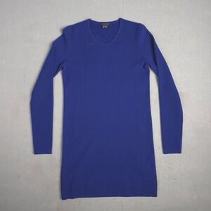 Theory Knit Sweater Dress Long Sleeve Cobalt Blue Casual Dress Small‎